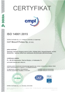 Certyfikat ISO 14001