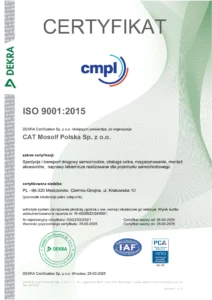 Certyfikat ISO 9001